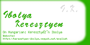 ibolya keresztyen business card